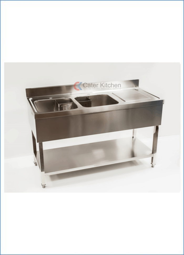 Stainless steel double sink