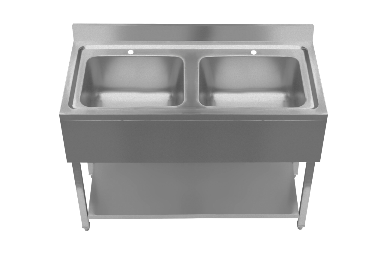 Stainless Steel Double Bowl Sink - Commercial catering sinks