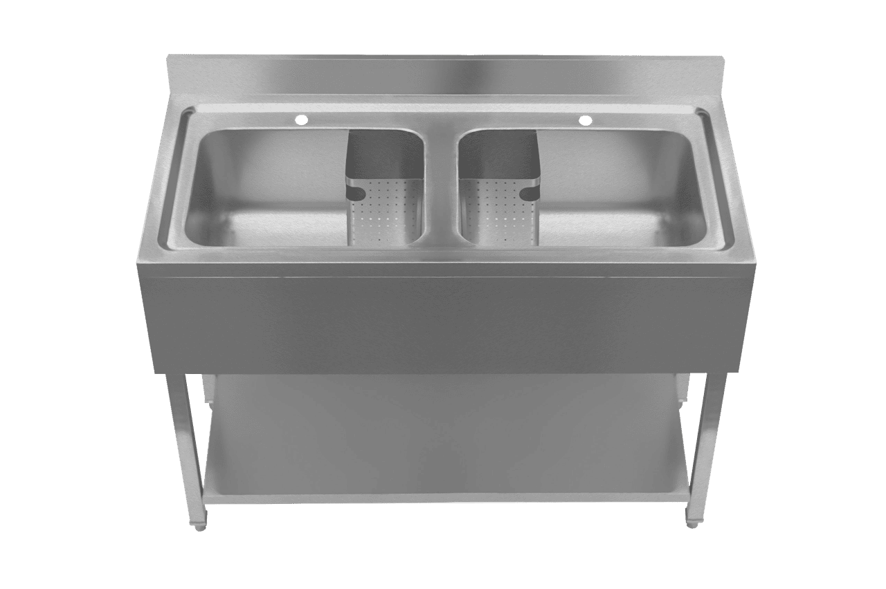 double bowl midi pot wash - commercial catering sinks