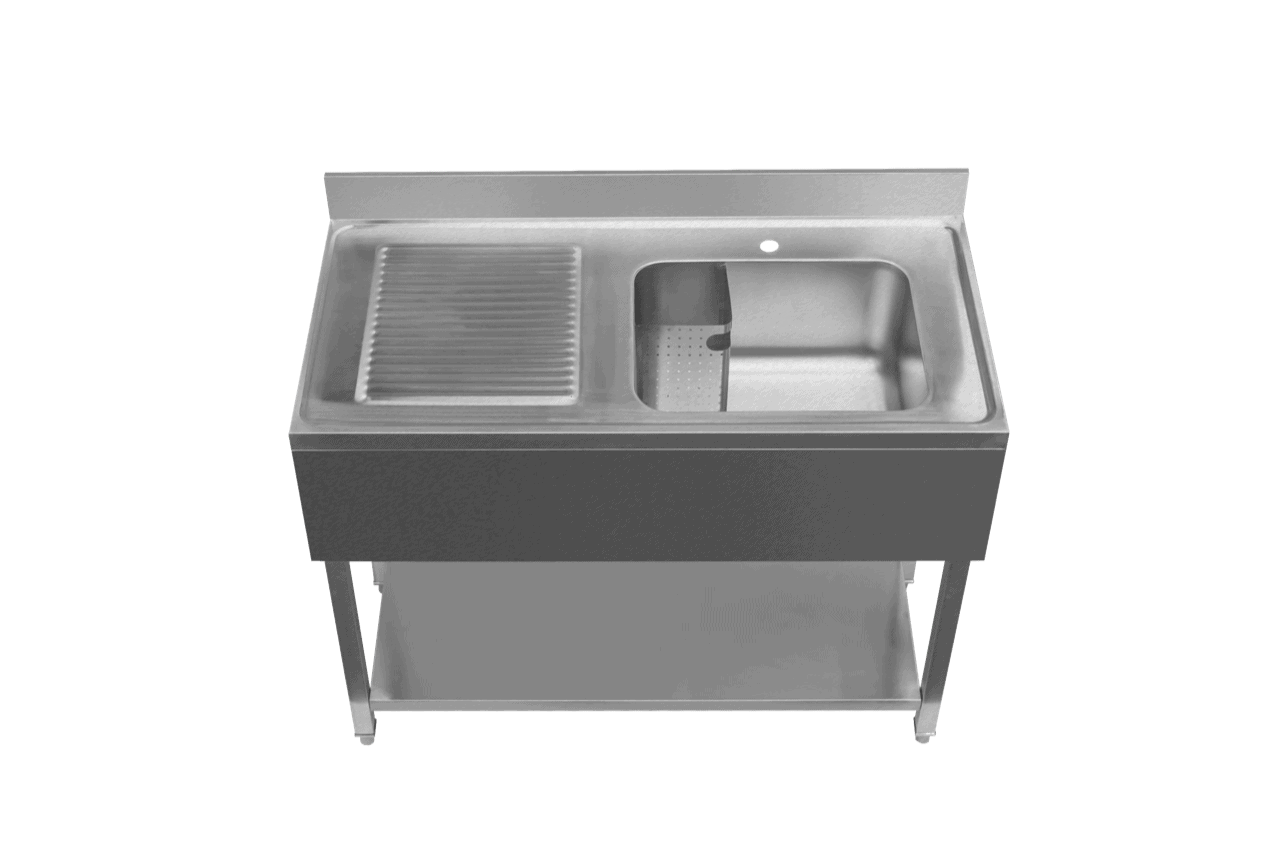 single bowl sink with left hand drainer - commercial catering sinks