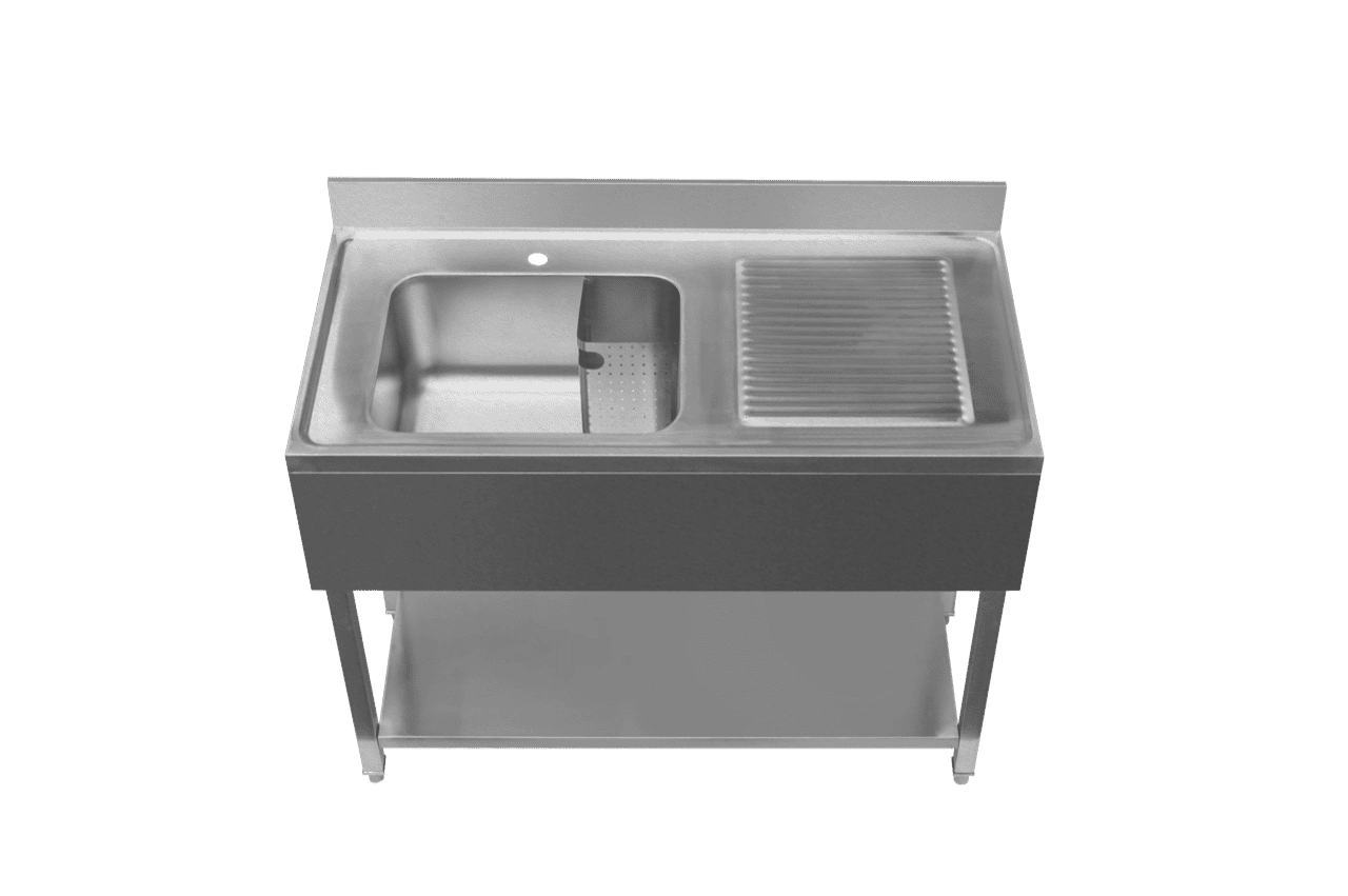 single bowl commercial sink with right hand drainer - commercial catering sinks 1200