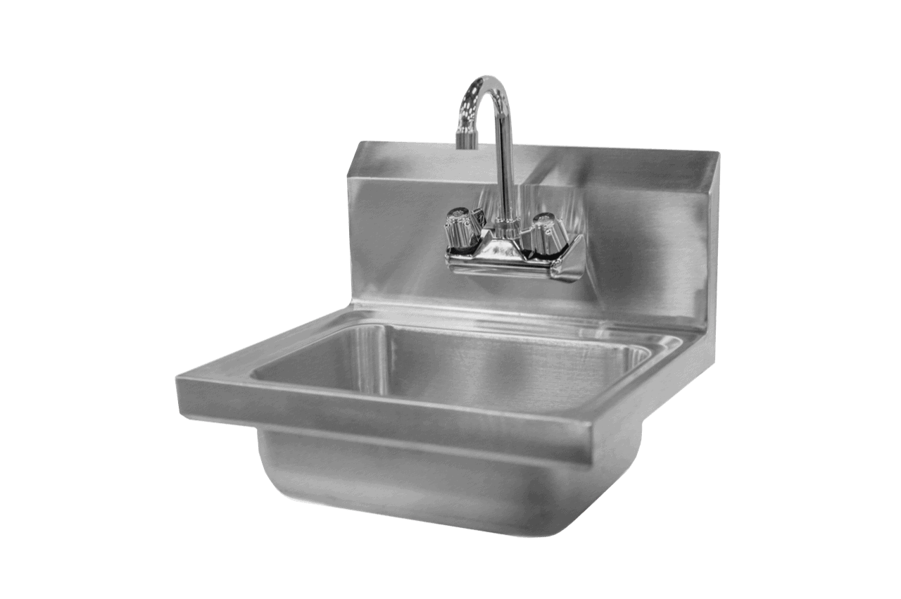 stainless steel hand wash basin with tap - commercial catering sinks