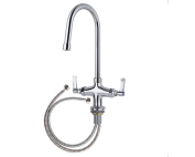 commercial mixer tap heavy duty gooseneck for commercial catering sinks