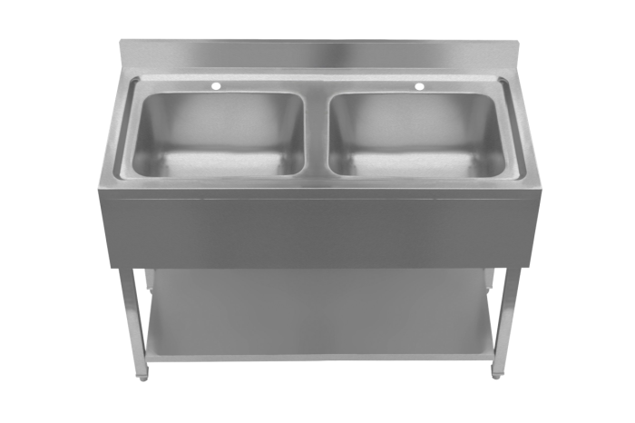 1200mm double commercial sink