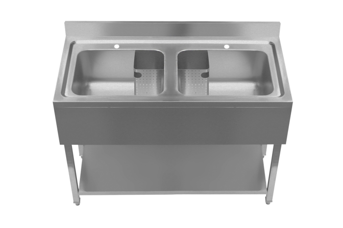 small double bowl midi pot cater kitchen 1000 - commercial catering sinks