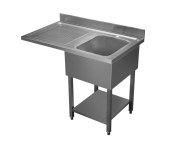 Stainless Steel Dishwasher Sink 1200mm Left Drainer - commercial catering sinks