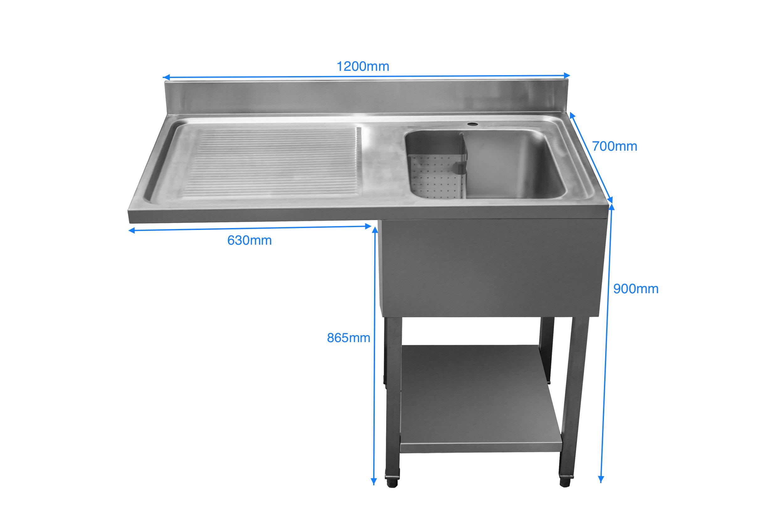 Small Dishwasher Sink 1200mm - commercial catering sinks