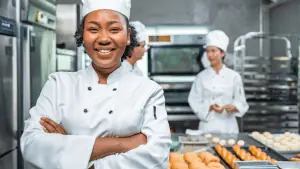 happy chefs enjoying cater kitchen stainless steel kitchen fabrication