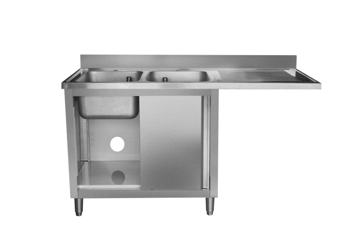 Stainless Steel Dishwasher Sink Cabinet 1600mm - commercial catering sinks