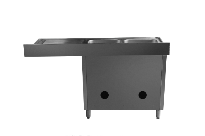 Stainless Steel Dishwasher Sink Cabinet 1600mm - commercial catering sinks