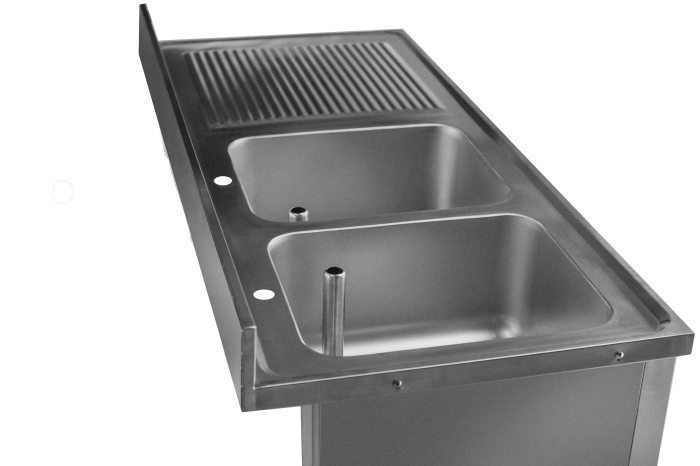 Double Catering Sink with Space for Dishwasher - commercial catering sinks