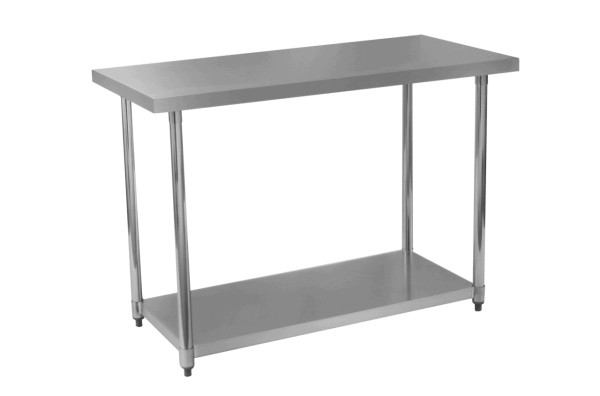 stainless steel work table without upstand