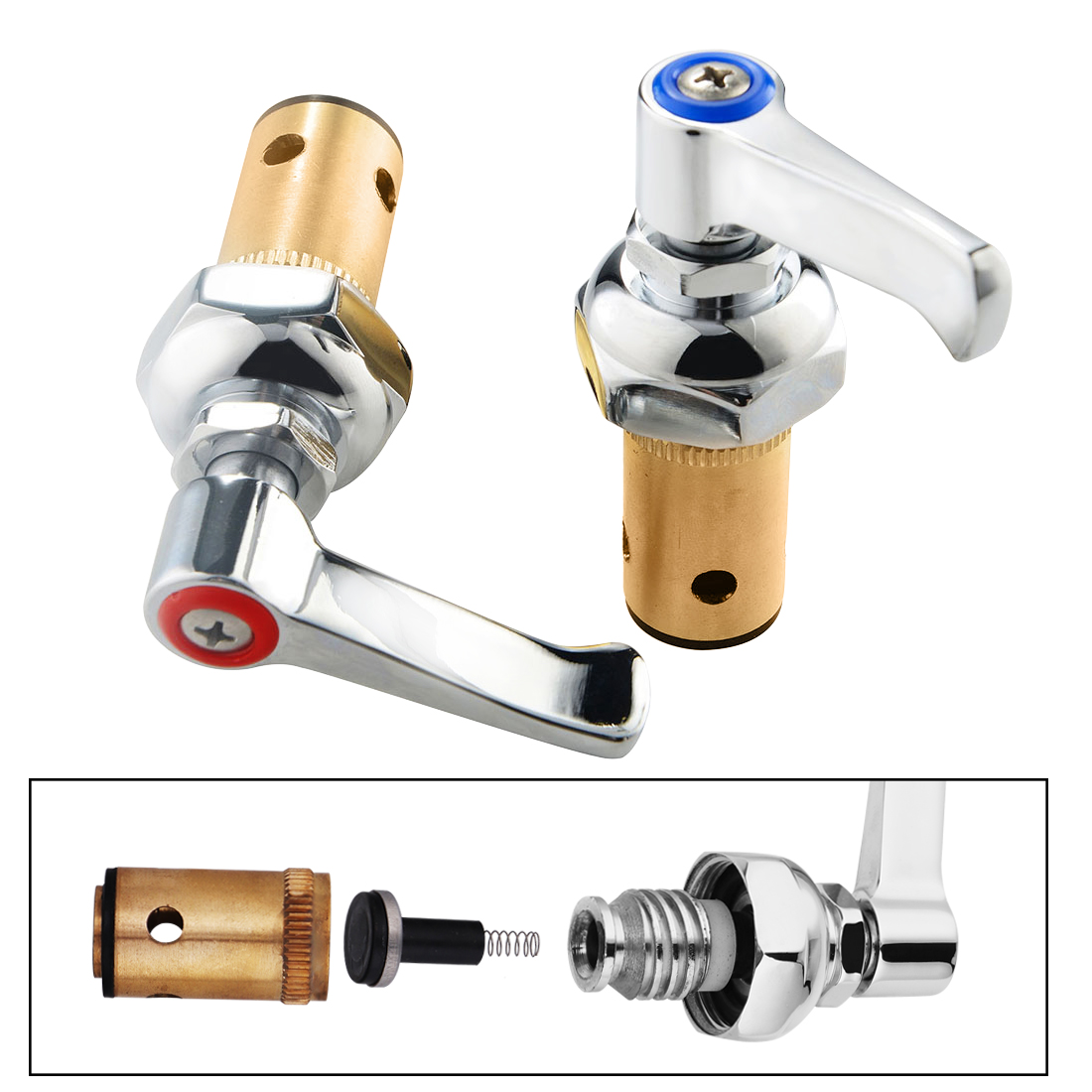 Commercial Mixer Tap Heavy Duty Gooseneck Twin Pedestal 17 Commercial heavy duty mixer tap