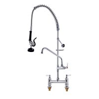 Twin Pedestal Commercial Spray Tap Bowl Filler - Cater Kitchen Twin Pedestal Commercial Rinse Spray Tap + Bowl Filler