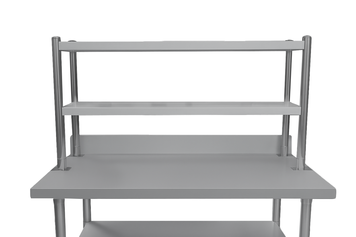 1500mm Wall Table with Double Over Shelves - Image 8