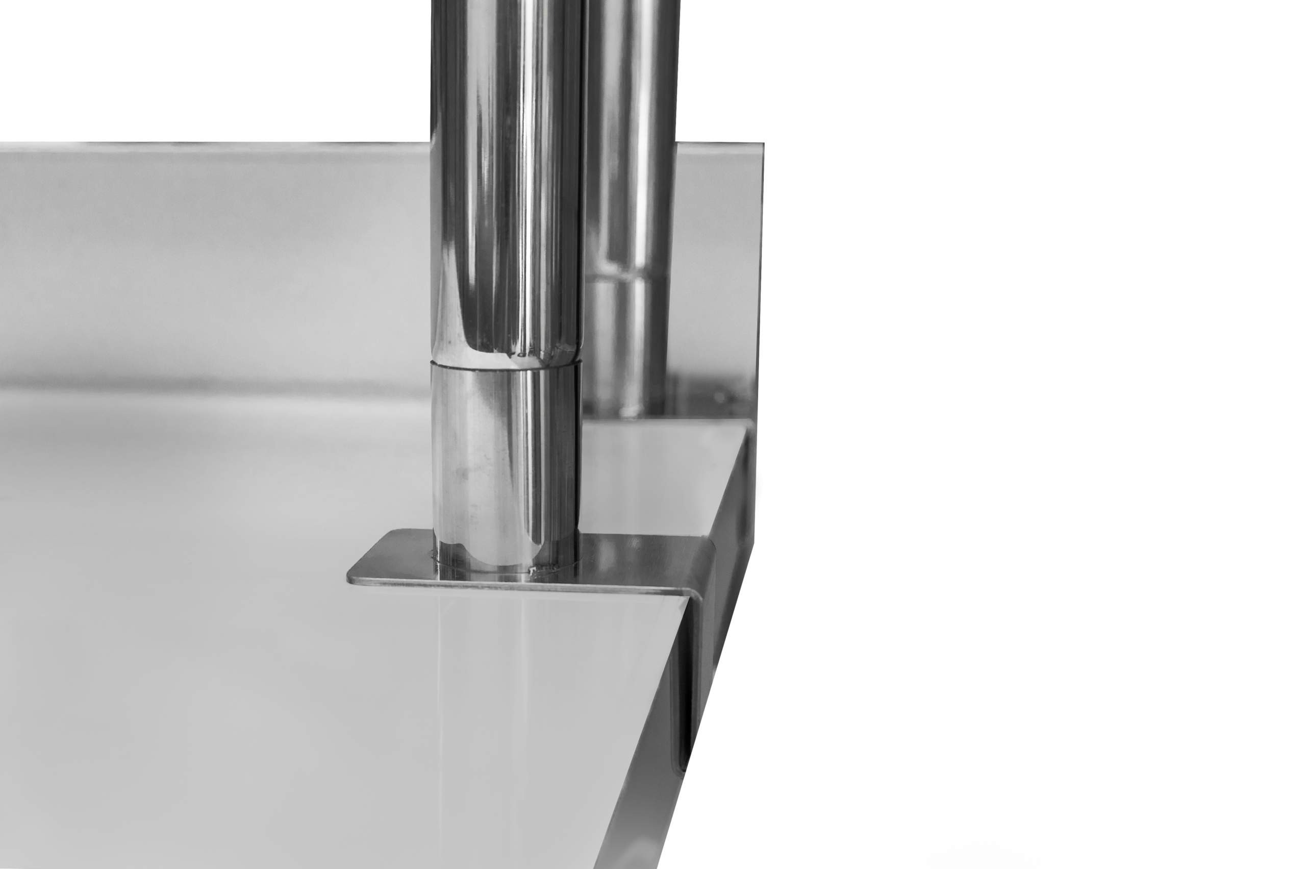 1500mm Wall Table with Double Over Shelves - Image 2