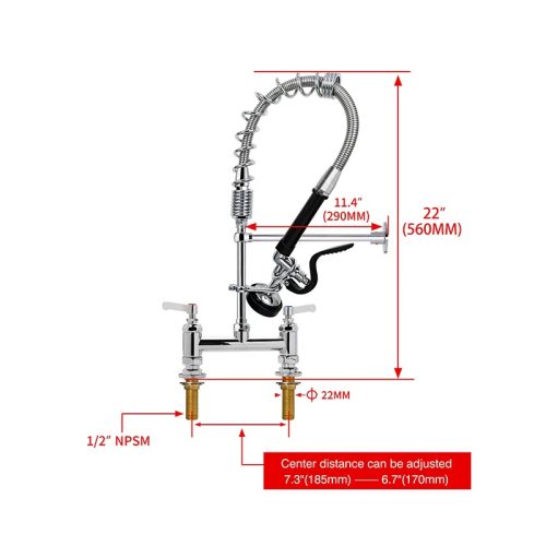 Low Height Small Pre Rinse Spray Hose Tap